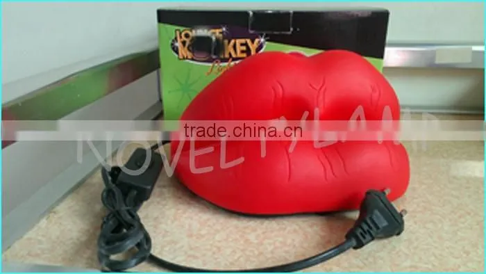 big size decoration lamp red lips night light