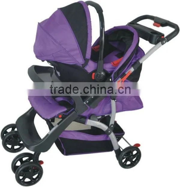 BS-D04 Luxury Travel System BABY STROLLER with 6 Stroller Wheels