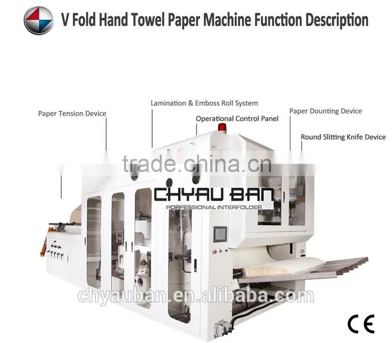 Film Wrapping Package V Folding Hand Paper Towel Processing Machinery Line