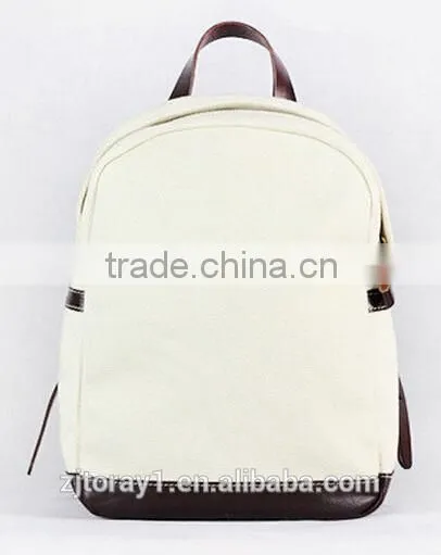 Portable Shoulder Leather Canvas Kids Backpack Bag for School