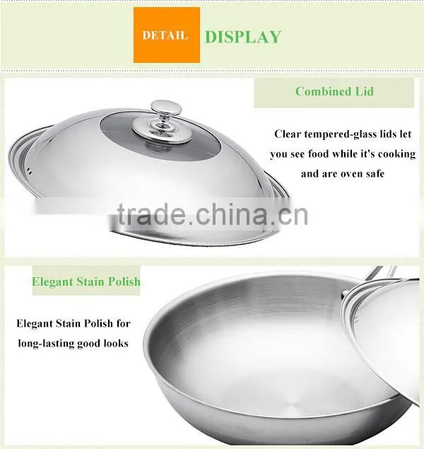 Charms kitchen stainless steel triply mini wok