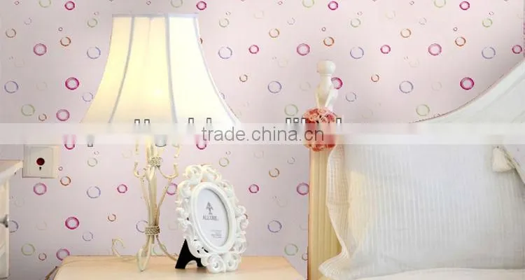 PVC self adhesive white background colorful bubbles decorative wall decals P1310-1