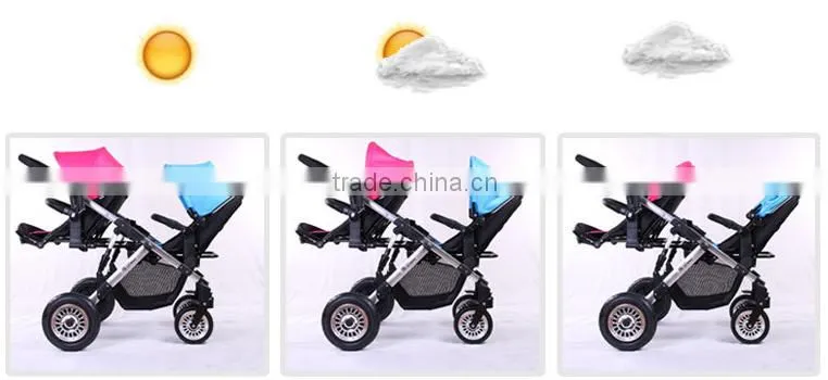 Twins baby stroller,single/double baby stroller Convertible,Single Stroller Footprint, Holds Double