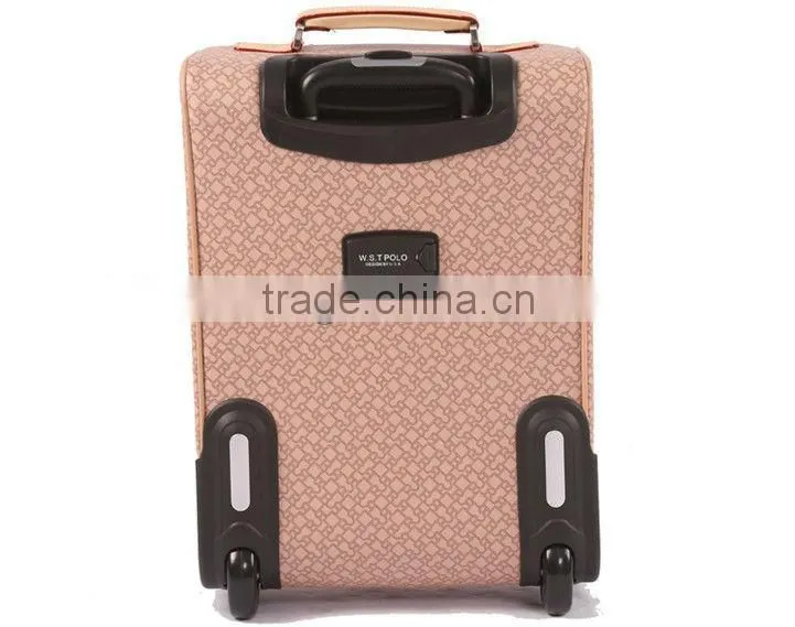 Cabin size soft luggage suitcase rolling trolley bag