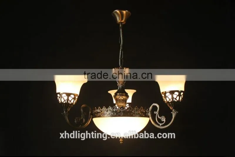 Large bronze Chandelier Coozen wrought iron Retro rustic lighting fixture