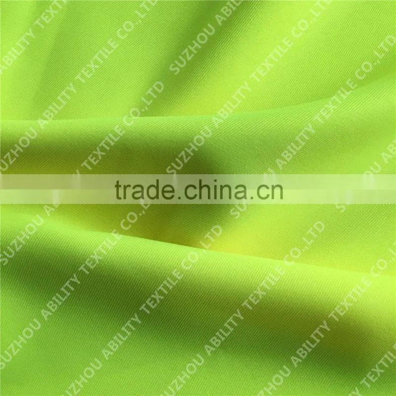 150D*300D high quality gabardine fabric for uniform/fluorescent yellow fabric