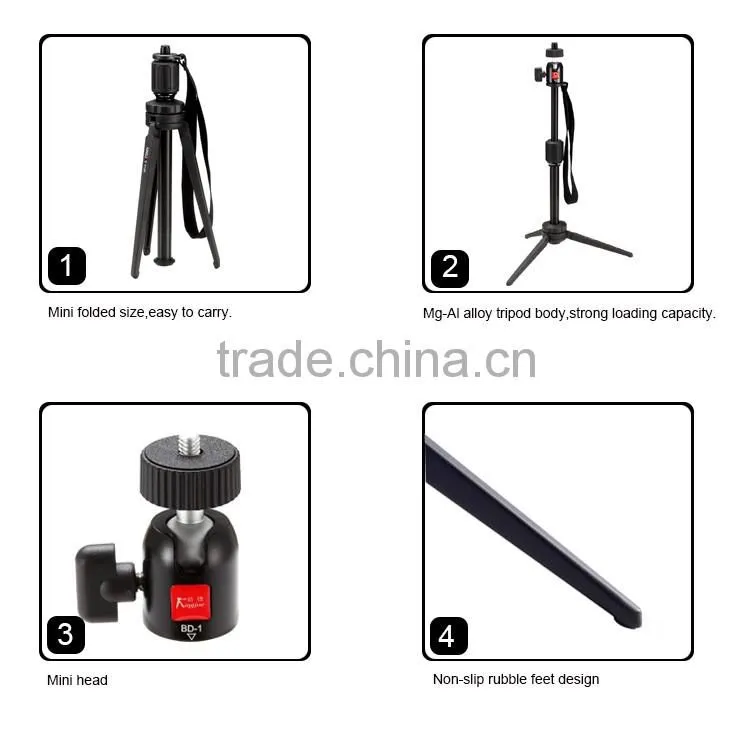 camera compact table tripods kits support KT-300+BD-1