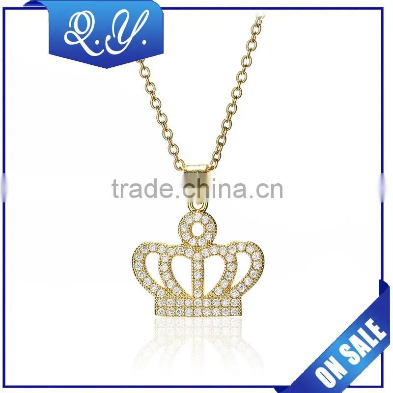 Gold chain dress accessories jewelry water drop zircon pendant necklace