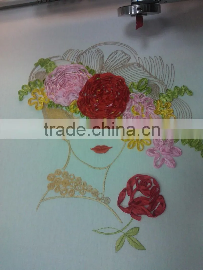 Multihead hat flat shoes bags t-shirt embroidery machine cording device prices
