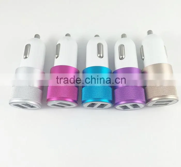 Promotional gift universal dual usb colorful car charger