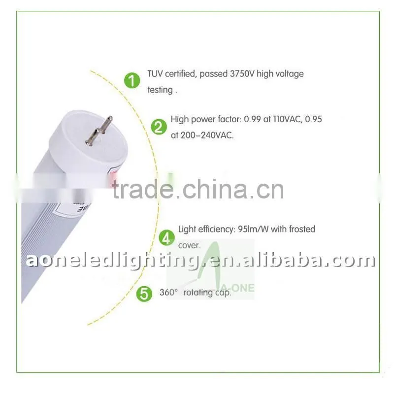 Factory product rotatable T8 Tube lights&18w smd3528 tube lights G13
