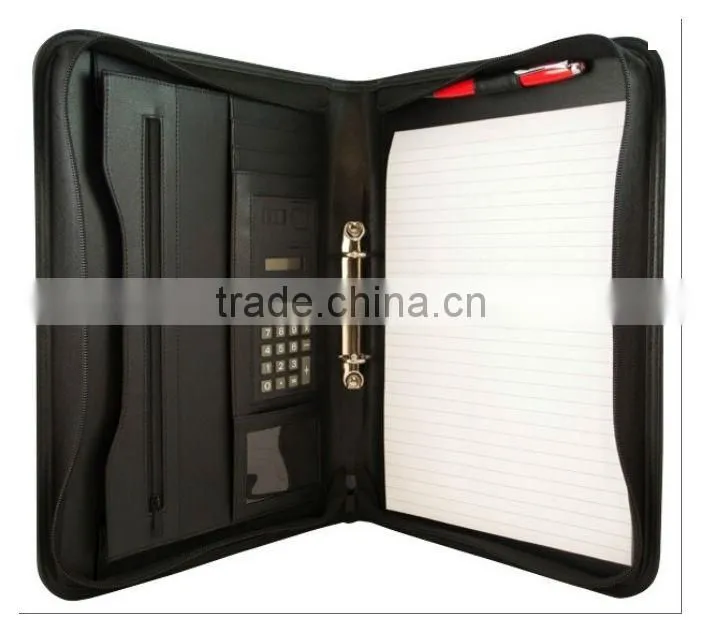 Soft Leather Professional Portfolio With Ring Binder