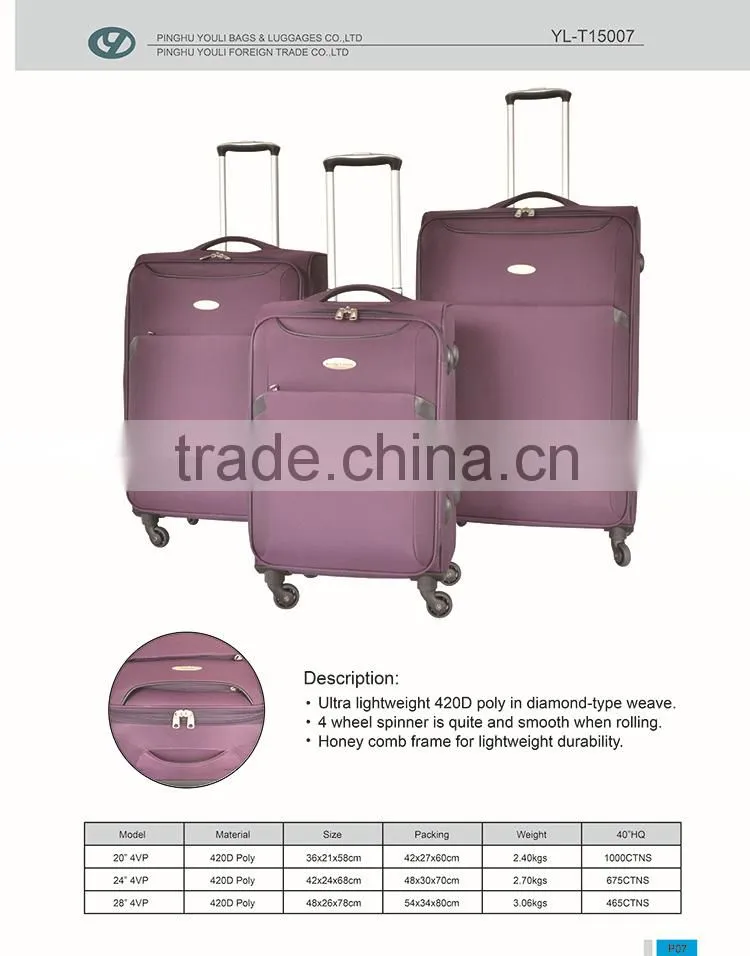 China Wild Holiday name brand travel luggage