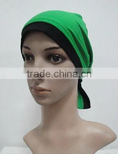 C025 new style cotton underscarf with tie at back,muslim scarf hats