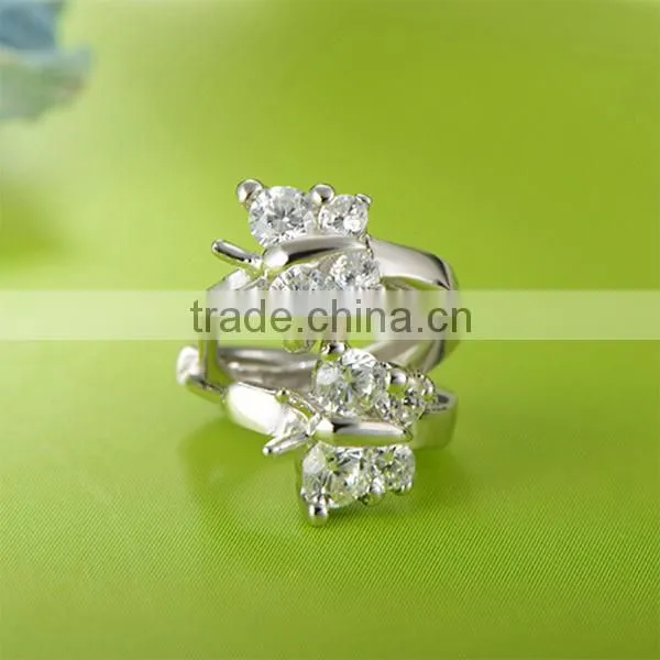 2014 fashion wholesale jewelry with Signity stone/fine jewelry earrings/ladies earrings design