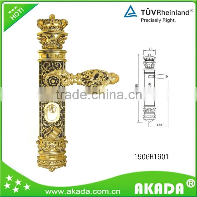 Zinc Alloy Door Handle locksets On Plate 1702H1702