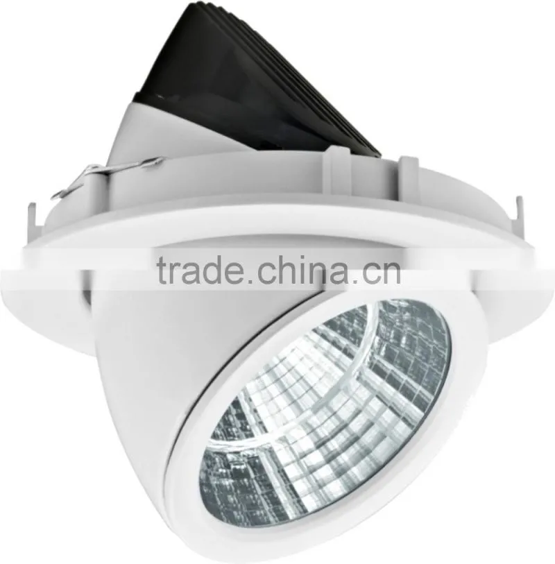 220V 24degree Indoor IP44 20W COB Aliminium CE RoHS Downlight Fixture