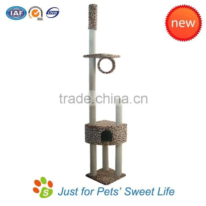 Beige Cat Toy Scratching Climbing Cat Tree
