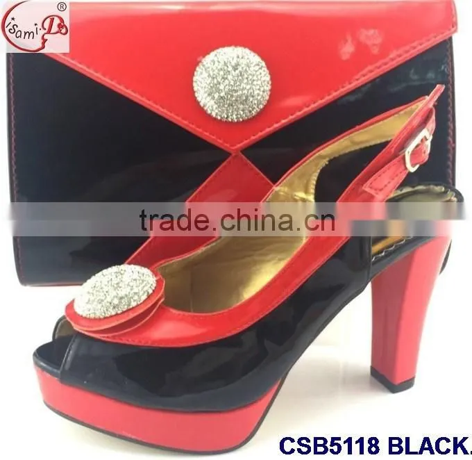 CSB5118 New design good quality fashionable women shoes and bags wholesale