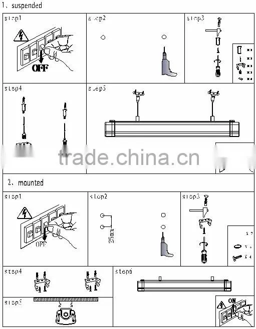 2016 New Design 75W Supermaket Linear Light, 4 ft Super Linear Light
