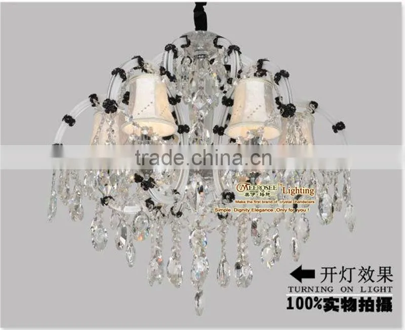 New Arrival Home Crystal Lighting Decoration with 10 Fabric Lampshades MD8231 L10 D1000mm H680mm