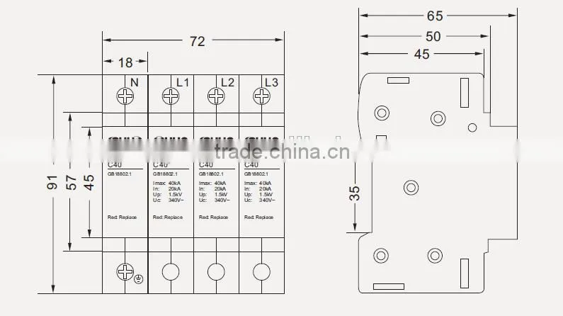 40kA Power Surge Protectors SPD