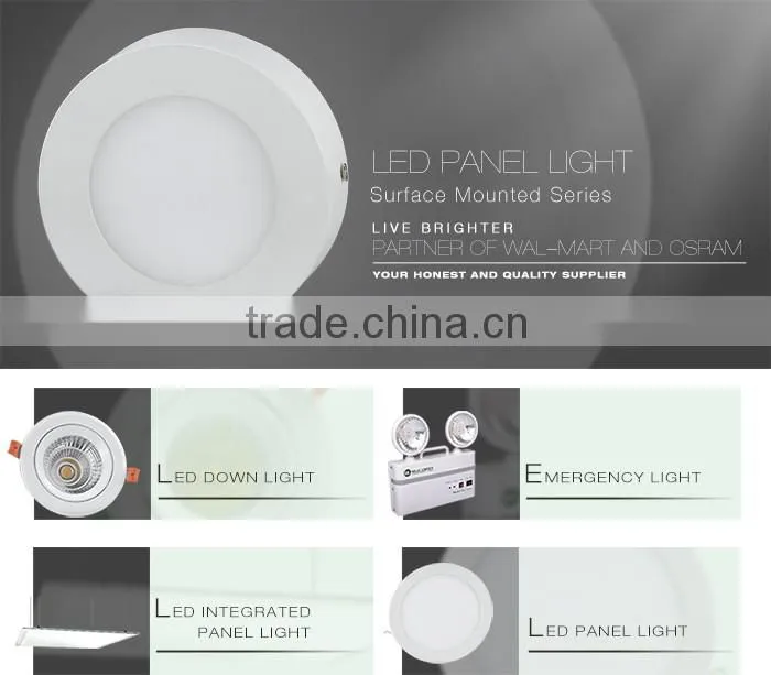 12W Dimmable Round Shape LED Panel Light LEDs 60Pcs Dimmable 12W Surface Mounted Panel Light