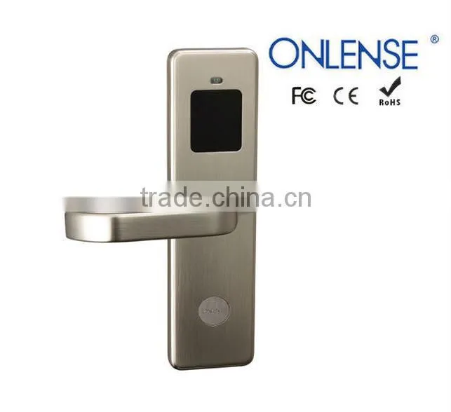 Intelligent self locking door lock with RFID smart card