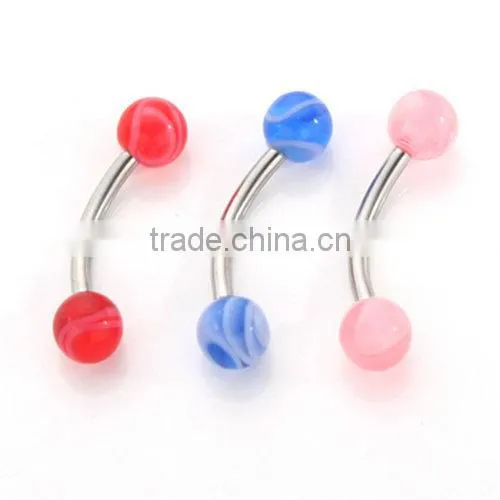 Attractive Stainless Steel Eyebrow Rings Fake Cheap Unique Cool Acrylic Cone Body Piercing Jewelry