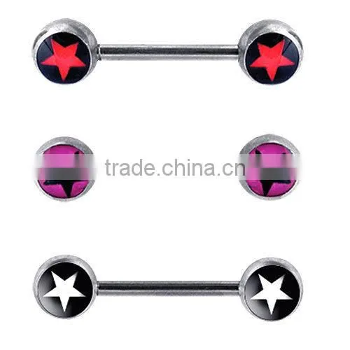 316L Star Nipple Ring Beautiful Nipple Jewelry