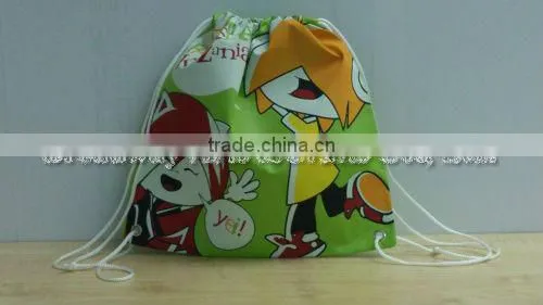 70G black nonwoven backpack drawstring bag