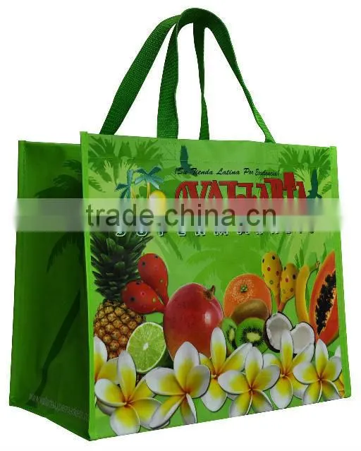 PP lamination Bag Reusable promotional bag Non-Woven Shopping Bag with full printing