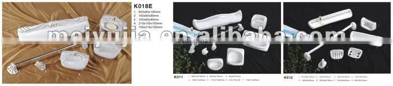 2013 glaze 6pcs modern ceramic bathroom accessories bathroom sets