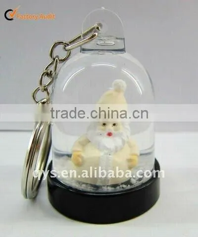 Santa Claus Snow Globe Key Chain/Key Ring