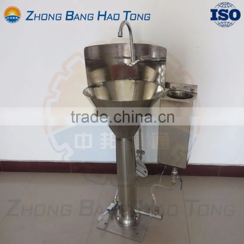 hand washing basin with knives sterilization inlet for abattoir and slaughterhouses