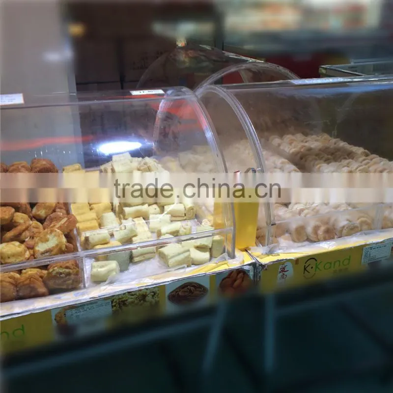 Wholesale retail shop acrylic food display case, acrylic box