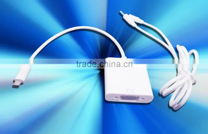 Micro USB 5pin MHL adaptador VGA + audio for smart phone
