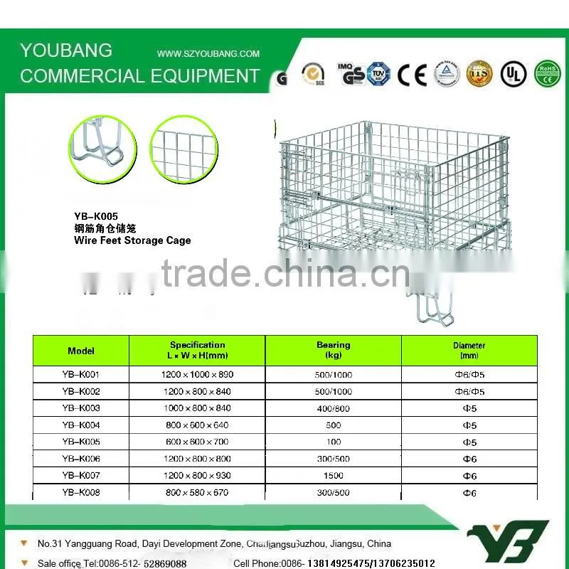 Heavy duty storage cages for warehouse ,supermarket,shop
