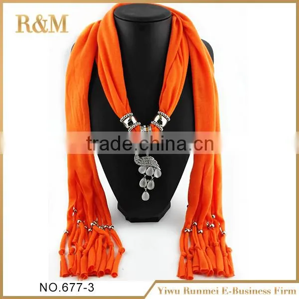 Latest product novel design acrylic jewelry pendant scarf wholesale