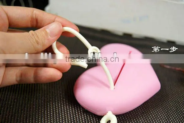 2013 the most lovely custom design heart-shaped silicone keys case