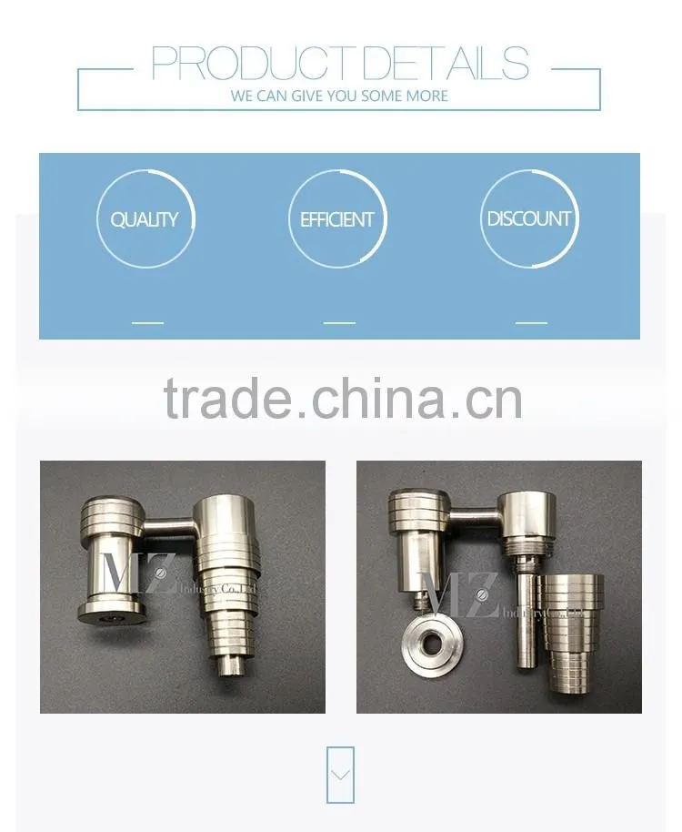 6 in 1 size fit 10mm 14mm 18mm male and female joint Titanium E-nail