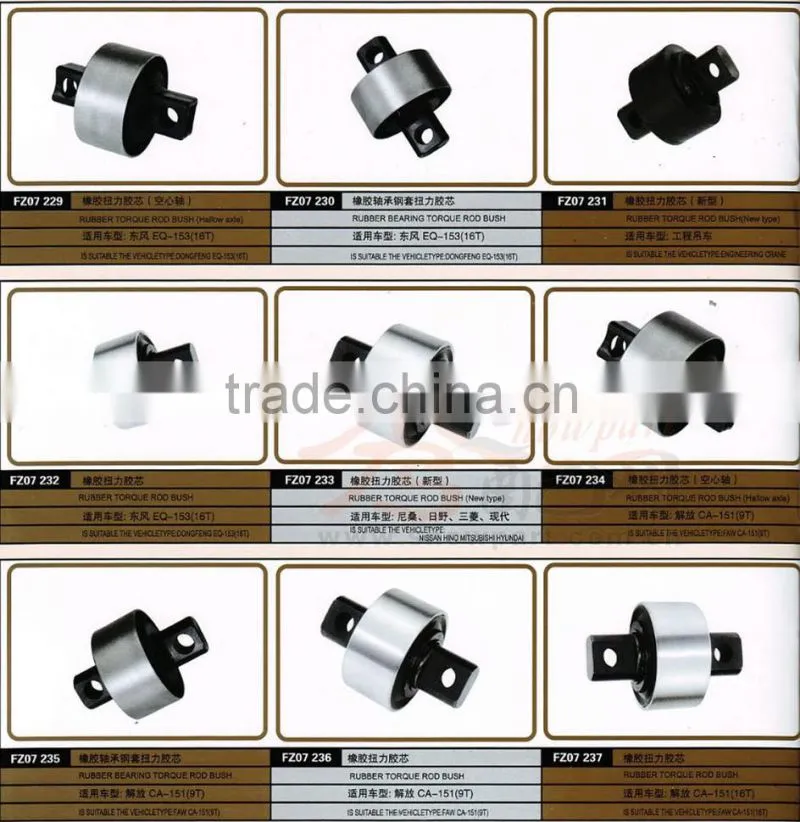 Heavy Truck Torque Rod Bushing leaf spring bushing pvb031 bimetal torque rod bushing for amw truck parts