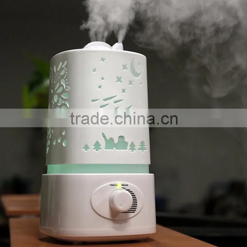 2016 Top Rated Home Appliance Ultrasonic Humidifier With 1.5 L Water Tank In PP Material