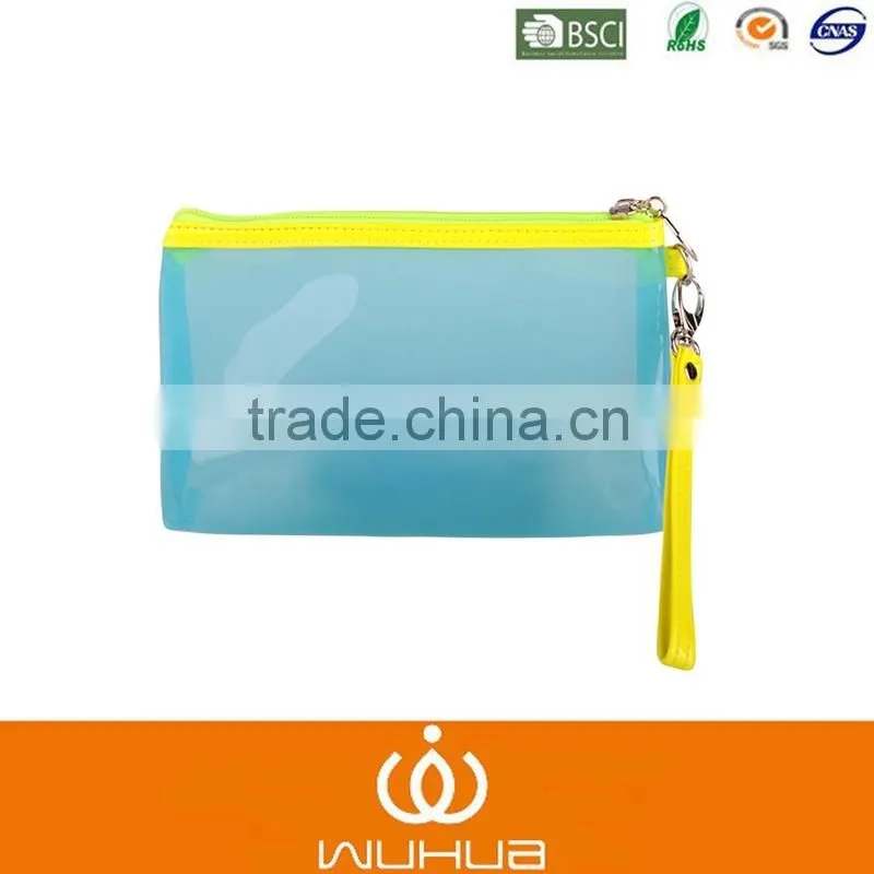 2016 Luxury yellow PVC handbag for cosmetic convenience