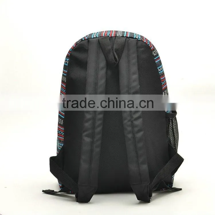 canvas backpack 2016 new fashion backpack stripe sport backpack