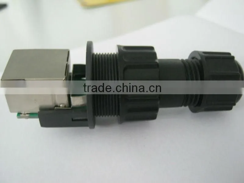 RJ45 90 degree screw type IP67 waterproof connector,Chogori high quality Nylon connector,easy installabel watertight connector