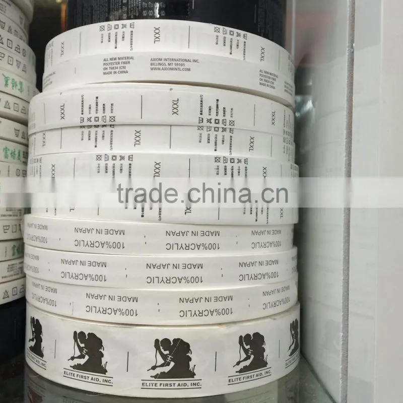 factory direct garment woven label care label customized newest satin woven label for clothing