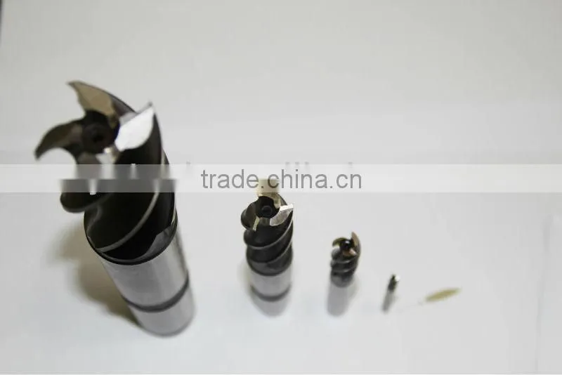 HSS super hard end mill with morse Taper / Straight shank with TiN coated