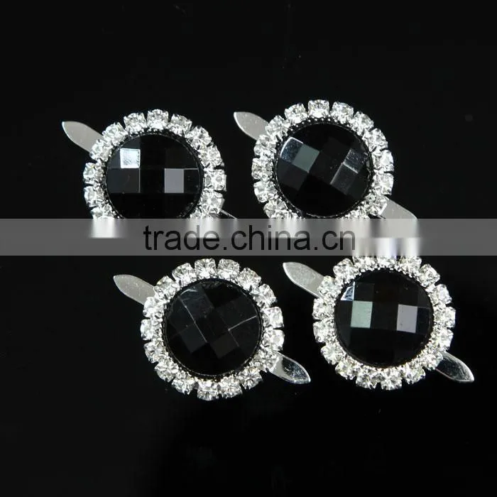 Top Seller Cheap Black Round Embelishments for Decoration 2308B02