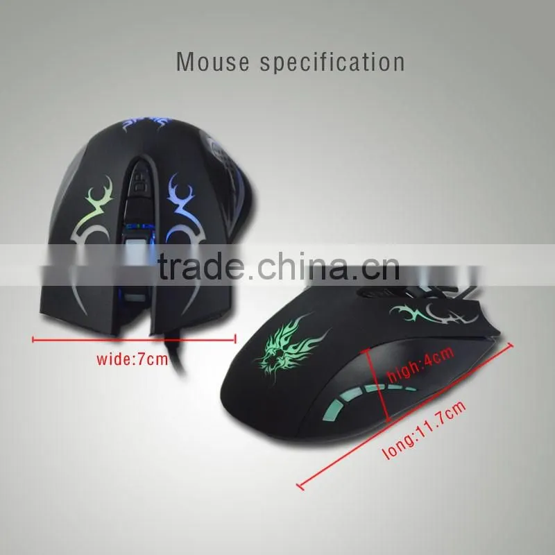 6D cool three speed control colors transform breathing lights gaming mouse